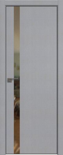 Interiérové dveře bezfalcové - 6STK - Barva: Pine Manhattan Grey, Sklo: Zrcadlo, Hrana Dveří: Black Edition ze čtyř stran