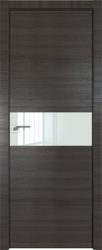 Interiérové dveře bezfalcové - 4Z - Barva: Gray Crosscut, Sklo: Lacobel White Lacquer, Hrana Dveří: BLACK EDITION