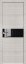 Interiérové dveře bezfalcové - 4Z - Barva: White Ash Crosscut, Sklo: Lacobel Black Lacquer, Hrana Dveří: Matný Hliník