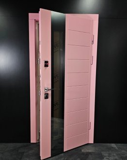 Vchodové dveře ”UFO”na míru v barvě “PINK”