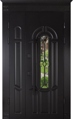 Bezpečnostní dveře venkovní Zariela Glass Black 1200/2300 COTTAGE  s dveřním zavíračem