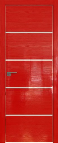 Interiérové dveře bezfalcové - 20STK - Barva: Pine Red Glossy, Sklo: Zrcadlo, Hrana Dveří: Black Edition ze čtyř stran